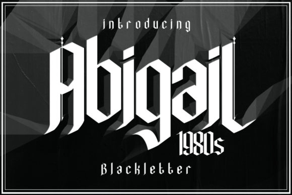 AbigaiL1980s: A Bold Typeface for Branding with Character
