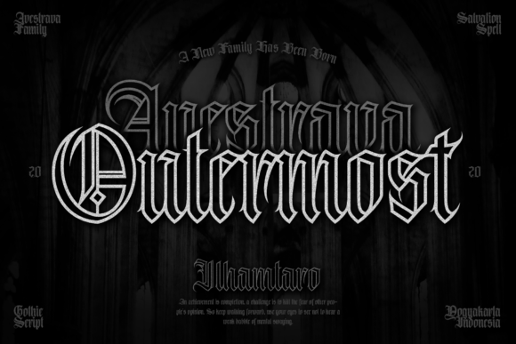 Avestrava Outermost: A Bold Blackletter Typeface for Craft Creators