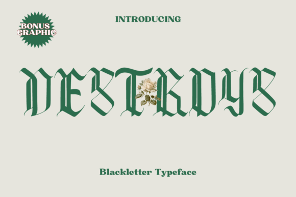 Destroys Font: Gothic Elegance for Creative Product Designs