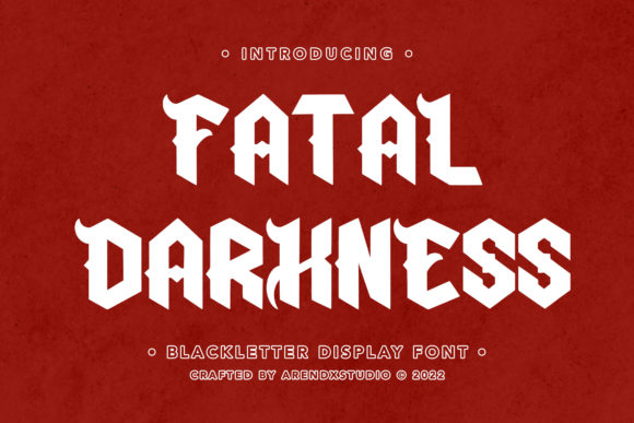 Fatal Darkness: A Gothic Font That Elevates Branding with a Bold Statement