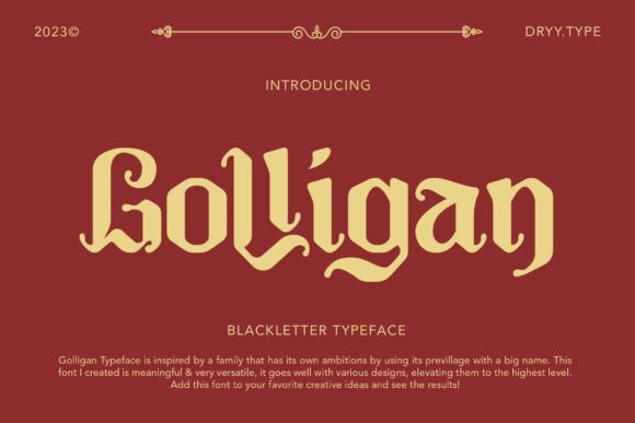 Golligan Font: A Gothic Typeface That Elevates Campaign Design
