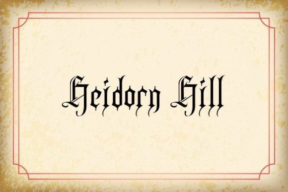 Heidorn Hill Font: A Typeface for Thoughtful Design