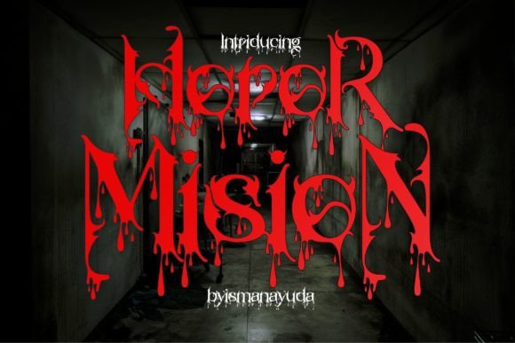 Horor Mision Font: A Spooky Display Typeface for Digital Design