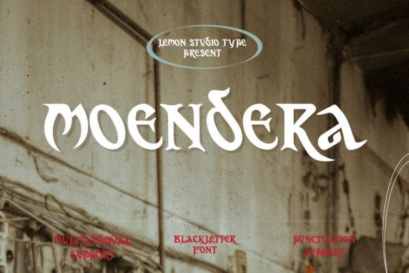 Moendera: A Gothic Typeface for Bold Campaign Design