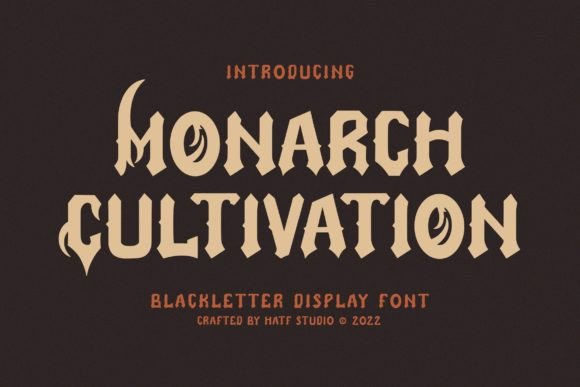 Monarch Cultivation Font: Gothic Elegance for Your Creative Projects