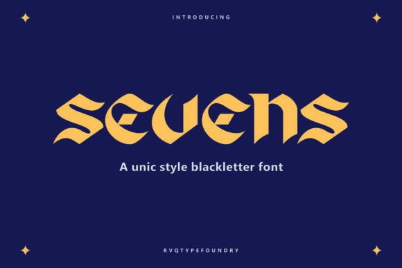 Sevens Font: A Blackletter Typeface That Elevates Handmade Designs