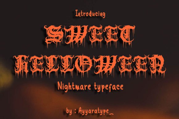 Sweet Helloween: A Spooky Blackletter Font for Daring Brand Identity