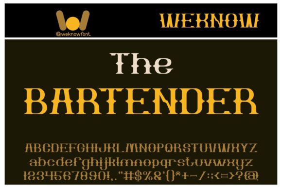 The Bartender Font: A Bold Typeface for Digital Design